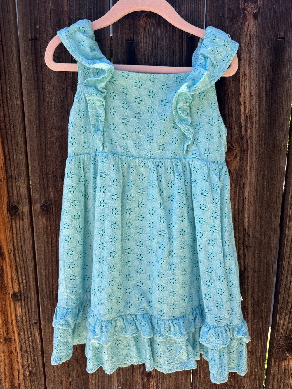Posh Peanut Tibetan Stone Eyelet Ruffled Dress